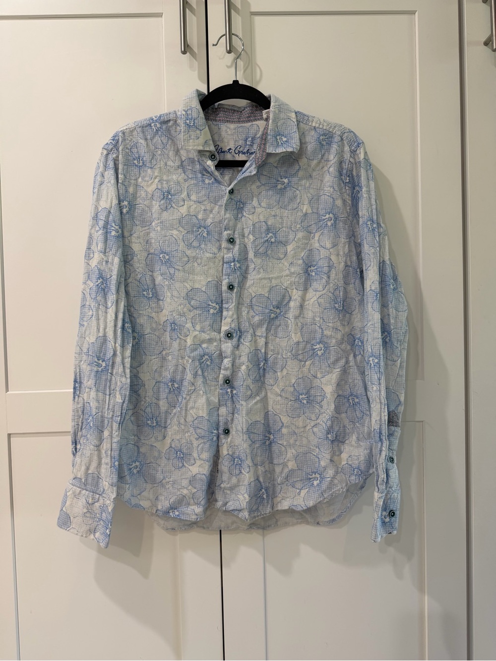 Robert Graham Light Blue Floral Long-Sleeve Button-Down Shirt
